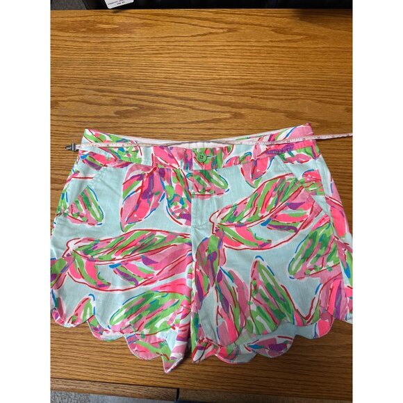 Lilly Pulitzer The Buttercup Short Multicolor Floral Scalloped Hem Size 2 - Picture 10 of 11